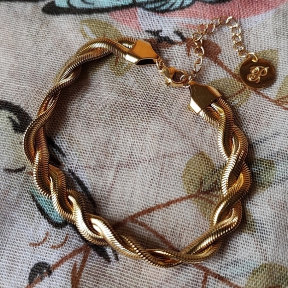 Plunder Purple & Gold Tone Segmented Swirled Dark Lilac Vintage Lucite Bracelet - Picture 6 of 6